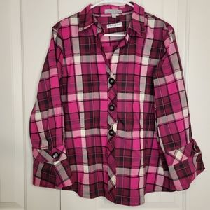 Pendleton Pink Plaid Blouse